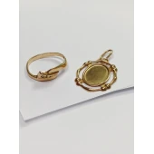 Inel + Pandativ Din Aur Proba 585* 2,47 gr