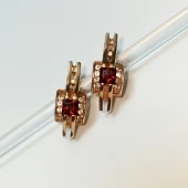 Cercei din aur proba 585*Masa 6.46 gr