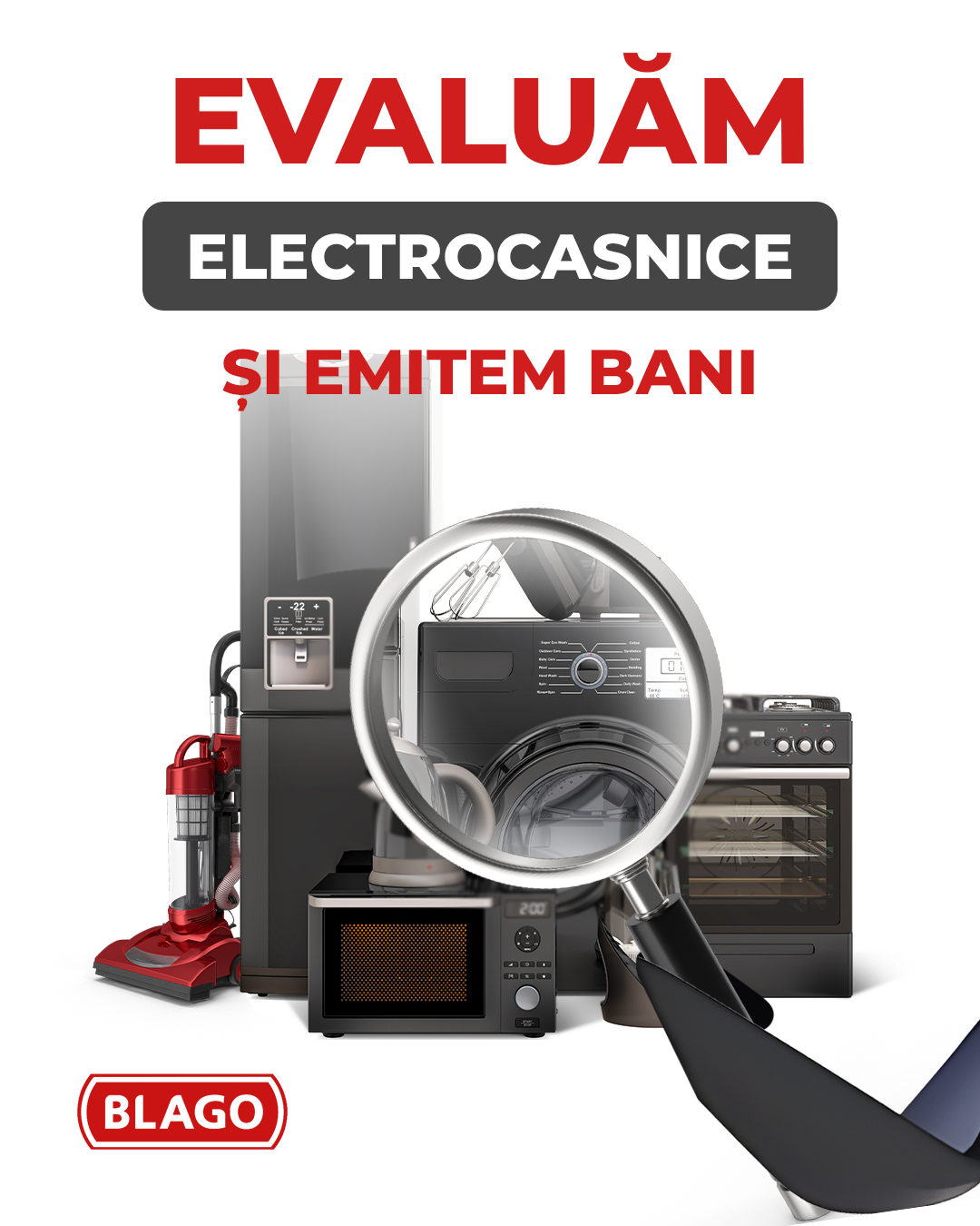 Evaluăm electrocasnice și plătim bani imediat
